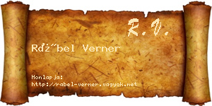 Rábel Verner névjegykártya